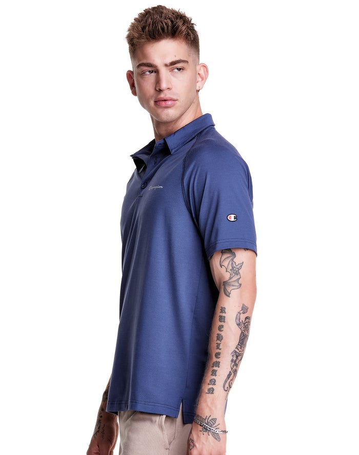 Champion Mens T-Shirt NZ - Sport Polo Blue ( 6948-WPKSM )